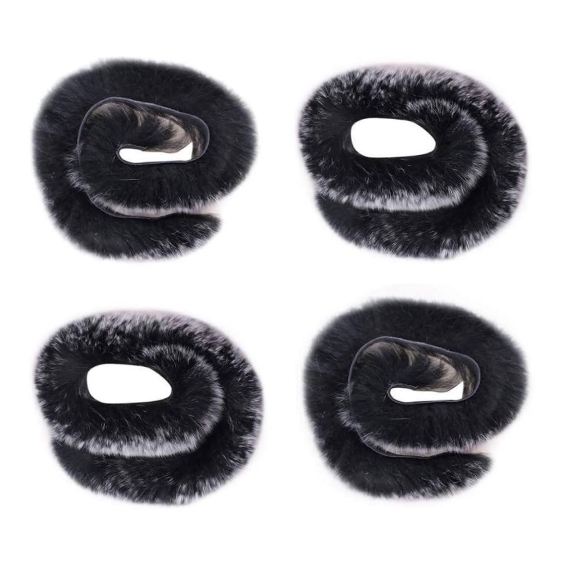 Jorzer Bowstring Silencer Archery String Silencer Hide Fur Bow Stabilizer Dampeners 2Pair for Recurve Bow Traditional Hunting Bowstring