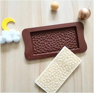 Siliko World Çikolata Kalıbı Silikon Mini Kalp, Kahverengi