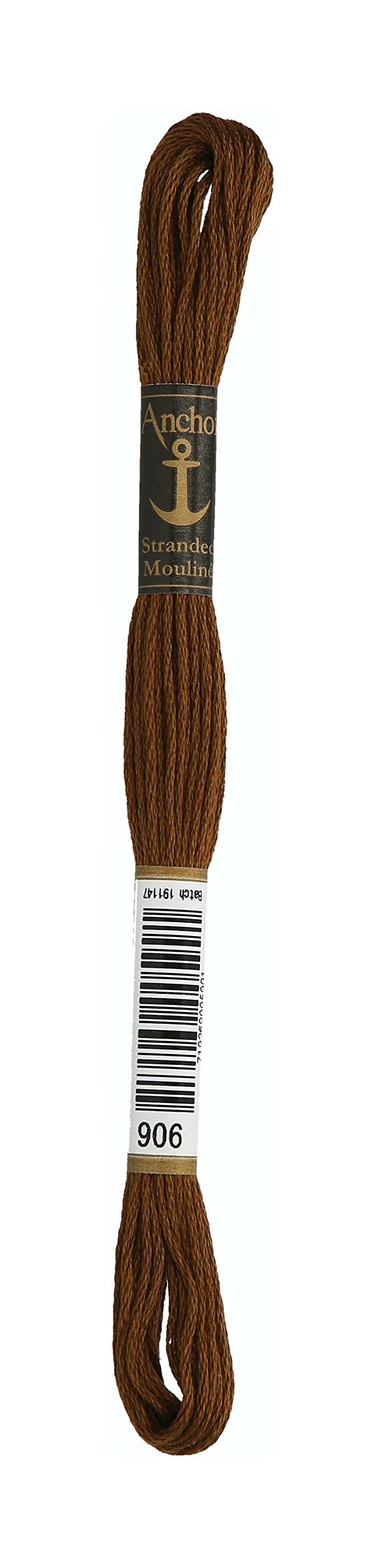 Anchor Brass Dark Six Strand Embroidery Floss 8.75 Yards- 12 Per Box