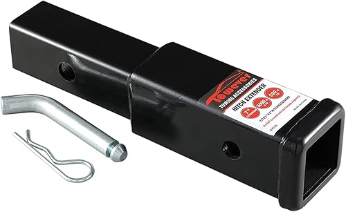 Miniatura 2 de 84332P Towever - Extensores de tubo receptor de extensión de enganche de 2 pulgadas, 7 pulgadas de largo, con pasador de enganche de 5/8 pulgadas