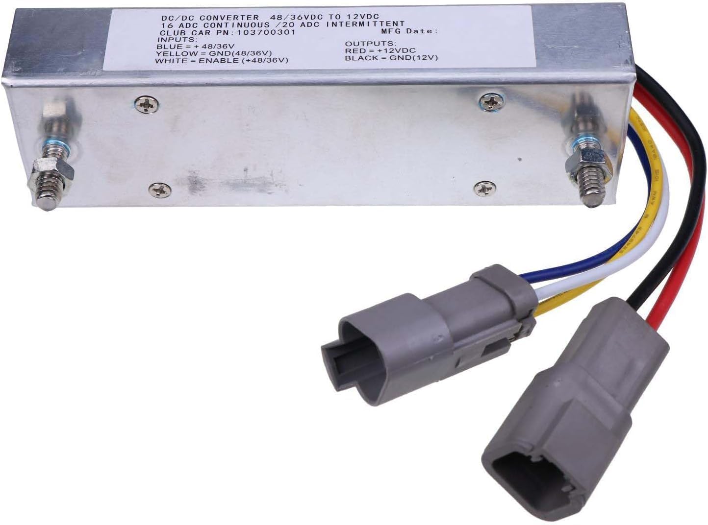 Solarhome 36V/48V to 12V DC Converter 103700301 103700302 Compatible with Club Car Golf Cart DS Precedent Tempo