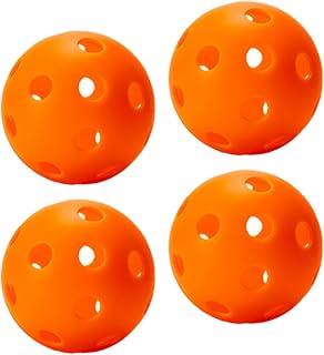 Fashion My Day Indoor Pickleball Balls 26 Holes Hard Hollow Ball for Pickleball Accessories Orange 4pcs Price In India