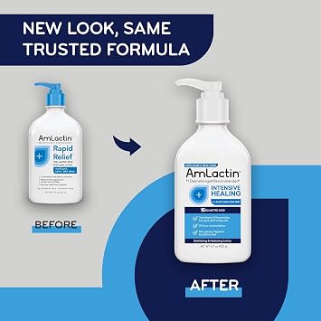 Amlactin Rapid Relief Restoring Lotion + Ceramides - 7.9 oz, Pack of 2