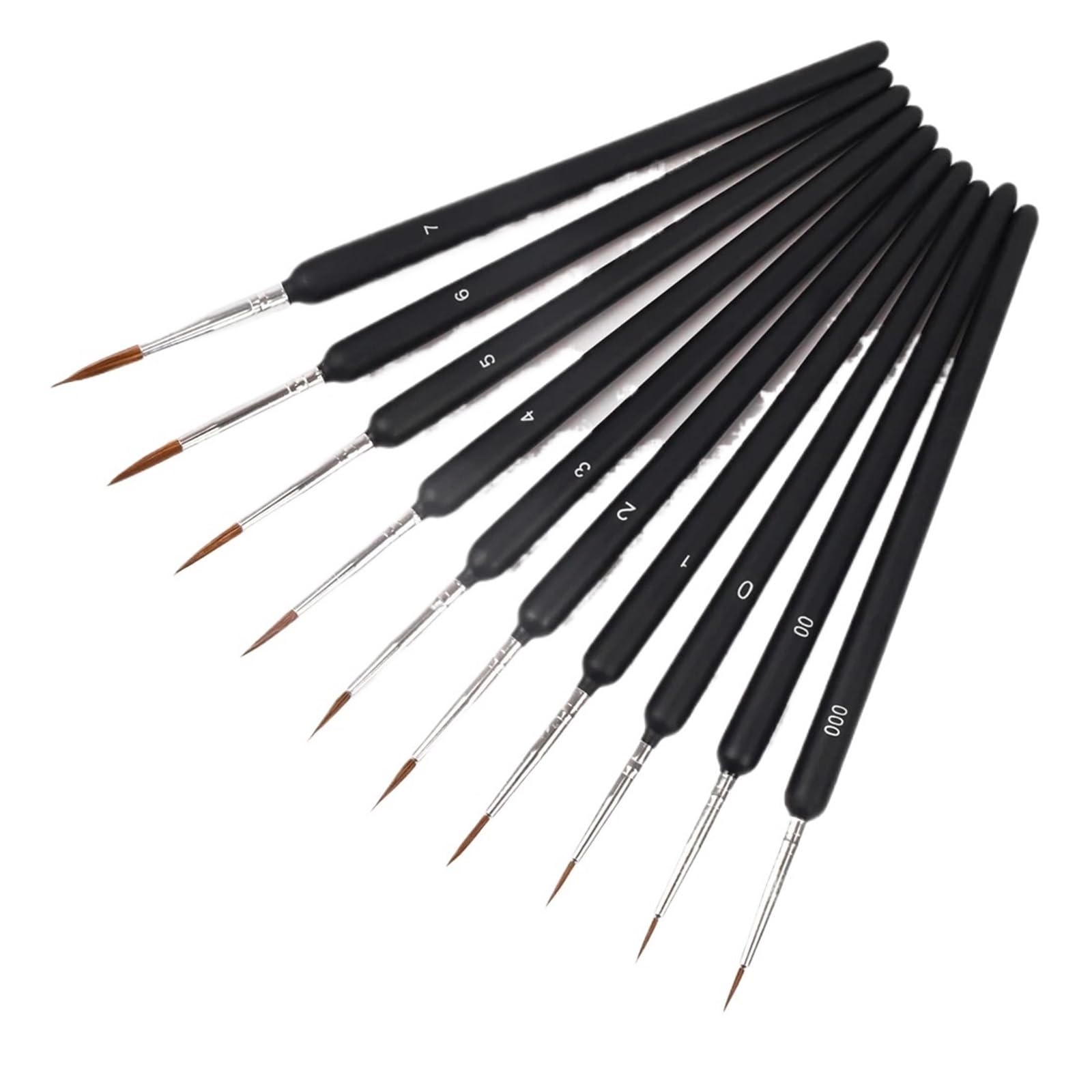 Pinceaux peinture miniatures Bigbibi pour art de précision et détails fins