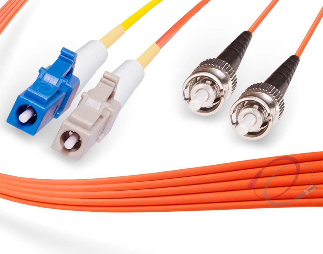 2M LC to ST Mode Conditioning Fiber Optic Cable | Fiber Optic LC Mode-Conditioning to ST Fiber Optic Cable 2 Meter (6.56ft) | Length Options: 1M-15M | FiberCablesDirect