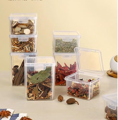 Miniatura 3 de Caja de almacenamiento de cocina Tarro sellado de cereales con tapa, botella de almacenamiento de plástico apilable para refrigerador para el hogar,