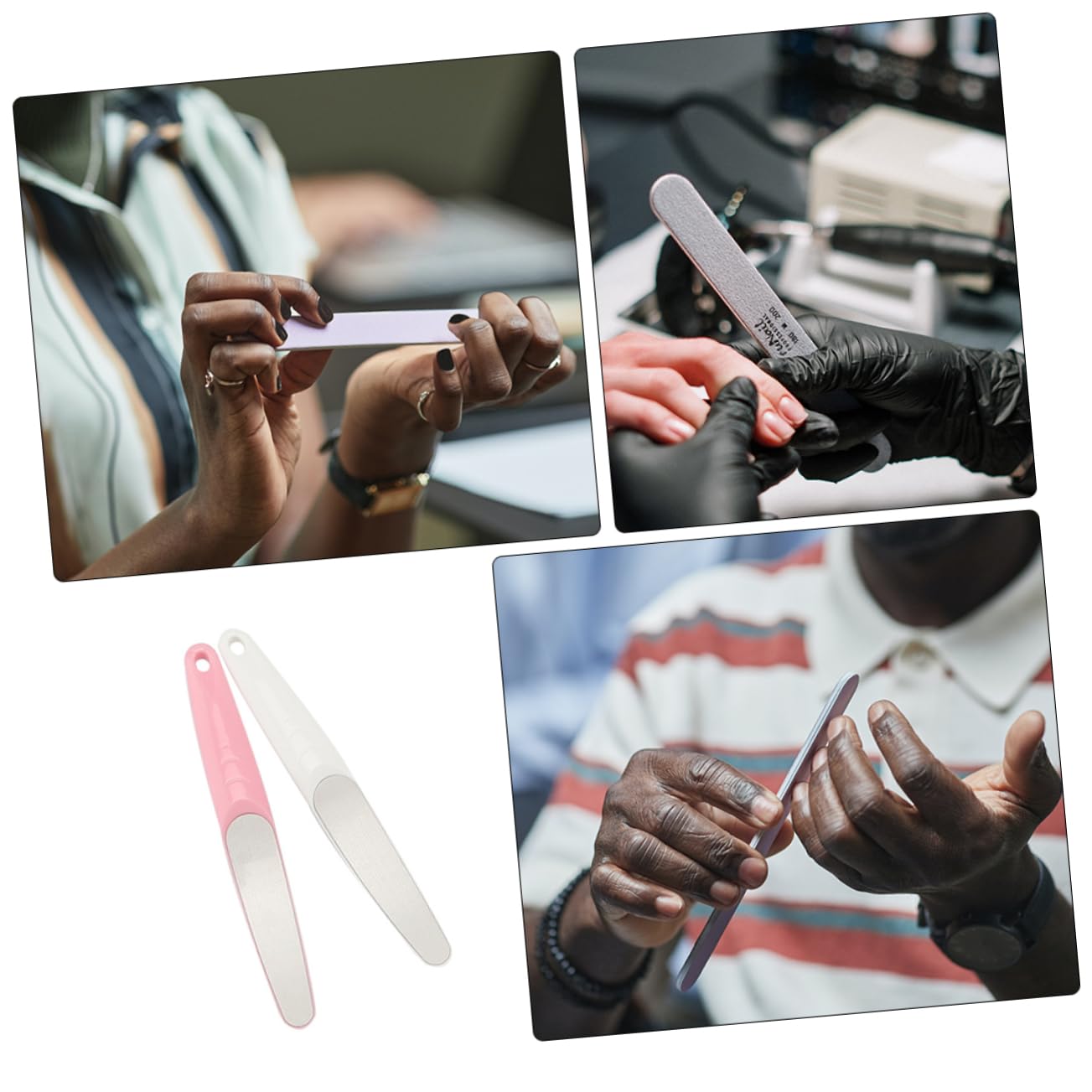 Healeved Set Di 3 Lime Per Unghie Lucidatura Unghie Strumenti Per Nail Art Materiale Robusto Per Manicure E 4 Pezzi * 3