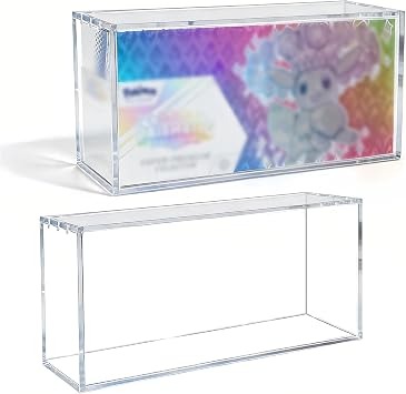 Pristmatic Evolutions SPC Box Acrylic Display Case, SPC Protector Case with Magnetic Lid, 5 + 8mm Thick Clear Protector, Compatible with Prismatic Evolutions Super Premium Collection,14.4"x3.4"x6.9"