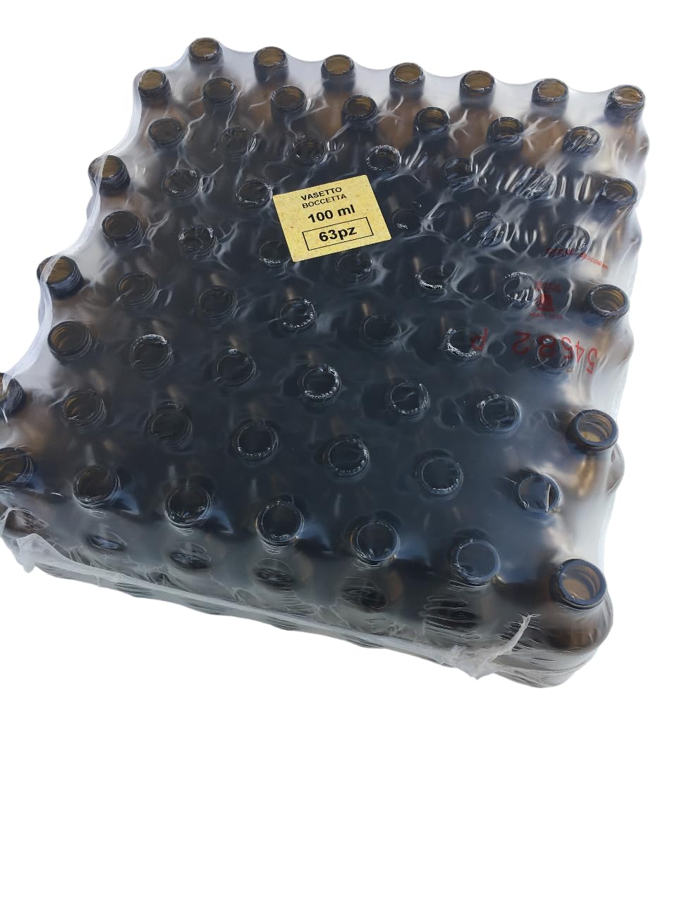 Frasco de vidrio oscuro de 100 ml, con cuentagotas (paquete de 63)