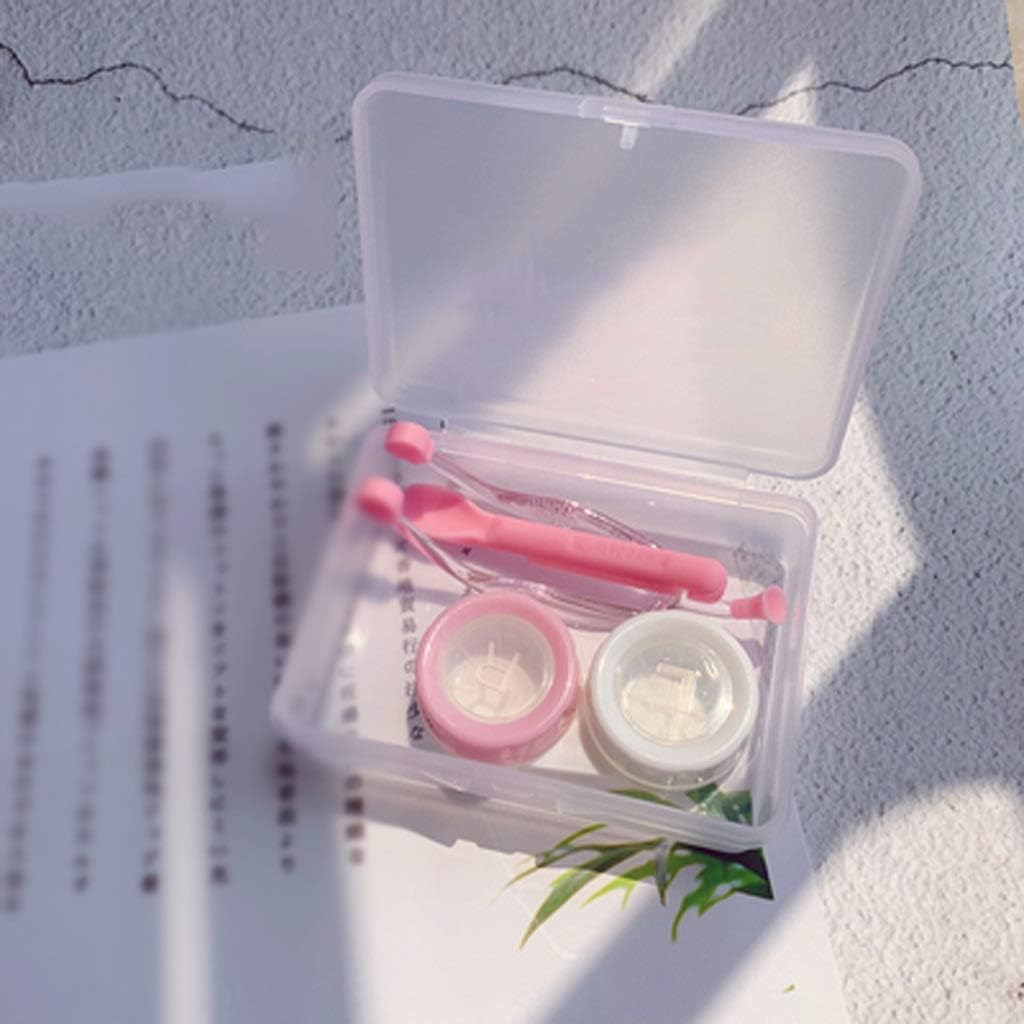 Lens Case Novice Wearer Silicone Cosmetic Aid Clip Tweezers Suction Stick Cosmetic Box Tool(E)