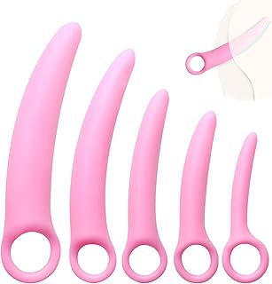 BDSMAGE Ensemble de Dilatateurs vaginal en silicone, Plug Vaginal Multifonction massager Anale Plug Vagininal pour Femme (Rose)