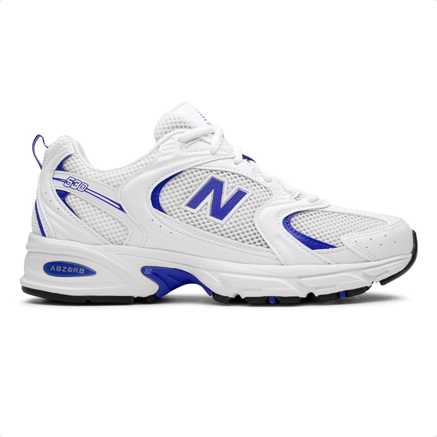 Amazon.com | New Balance Men's 530 trainers, White Blue, 8 | Road