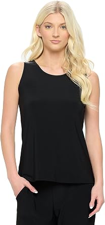Jostar Womens Casual Tank Top - Sleeveless Round Neck Side Casual T Shirts with Slit