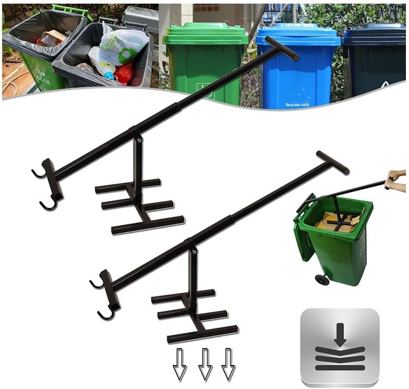 Wastemate Bin Compactor，Waste Recycling Hand Tool，Plate Compactor Trash Can，Household Wastemate Wheelie Bin Compactor，Manual Trash Squasher，Trash Bin Compactor， for 120-660l Wheelie Bins (2)