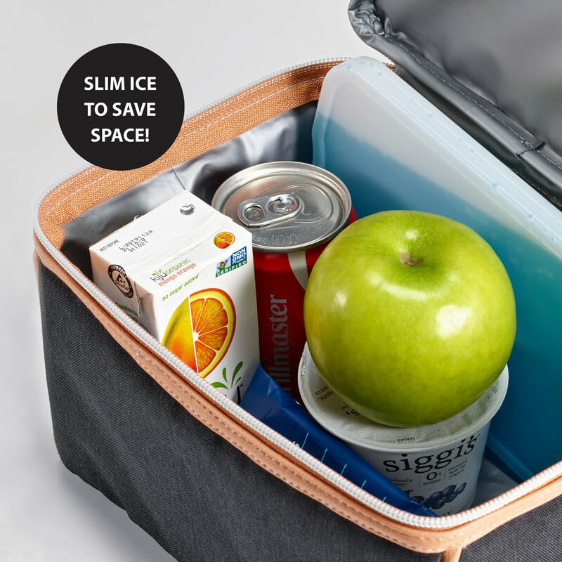 Image of Cool Coolers by Fit & Fresh 4 Pack XL Slim Ice Packs, Quick Freeze Space Saving Reusable Ice Packs for Lunch Boxes or Coolers
