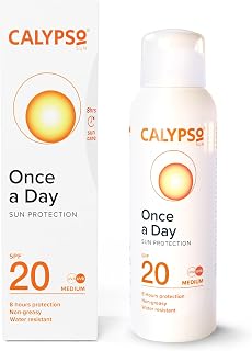 Calypso Once A Day Sun Protection Lotion SPF20 | 8 Hours Sun Protection | Non Greasy | Superior 4 Start UVA Rating - 200 ml CALC20L