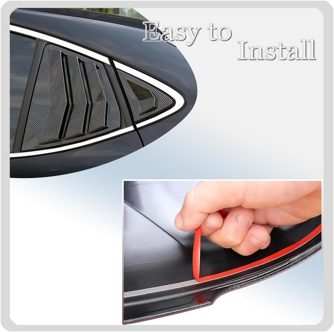 Window Louver，MUXEE 2Pcs Side Vent Window Louvers for Toyota Camry 2025 2026, ABS Print Sport Window Decorative Covers, Exterior Trim Accessories - Carbon Fiber