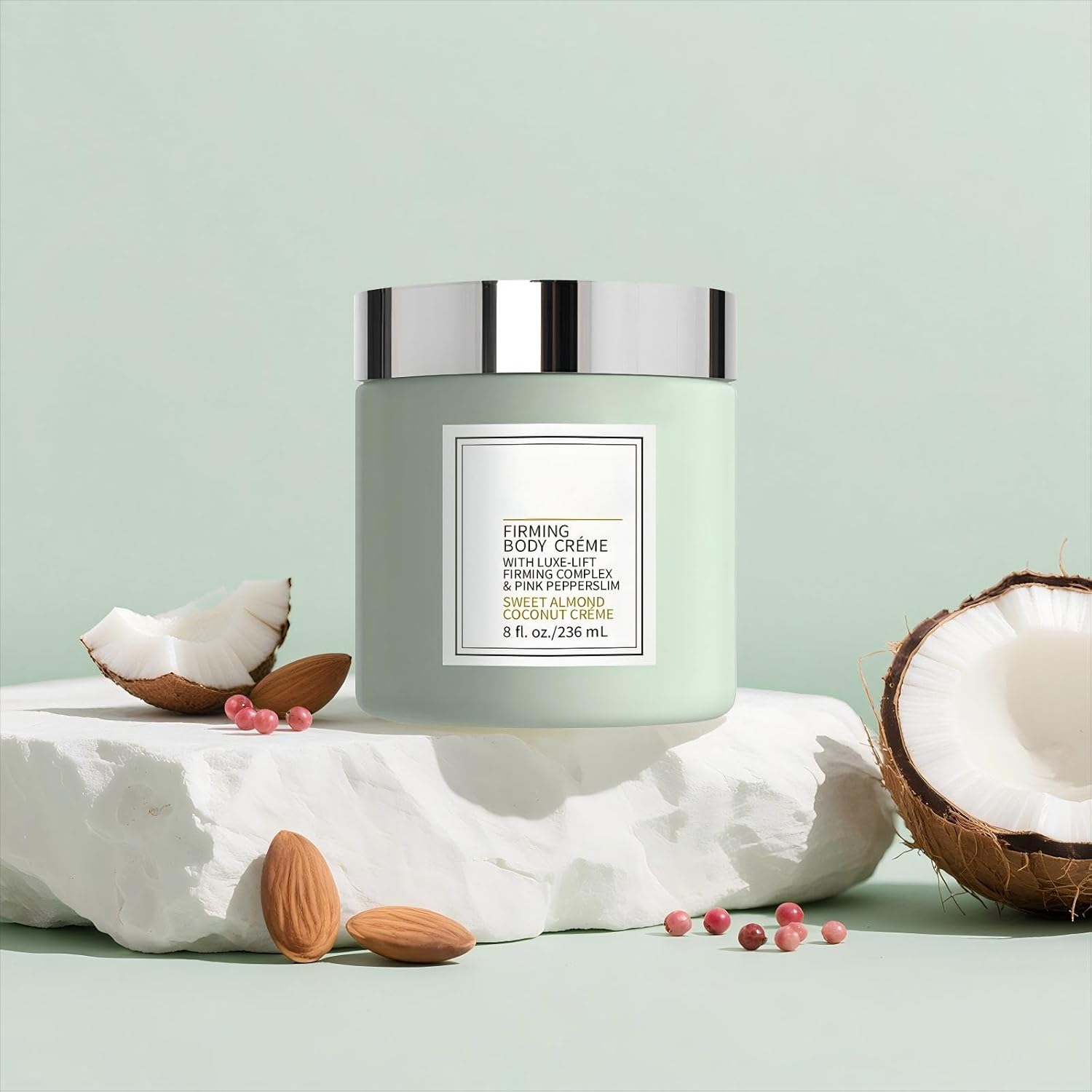 Champagne Lift Firming Body Creme,Anti-Aging Skin Tightening,Champagne Beaute Lift Firming Body Crème,Deep Hydration & Smoothing Skin On Arms & Legsbody Body Creme Green,Sweet Almond - Image 2