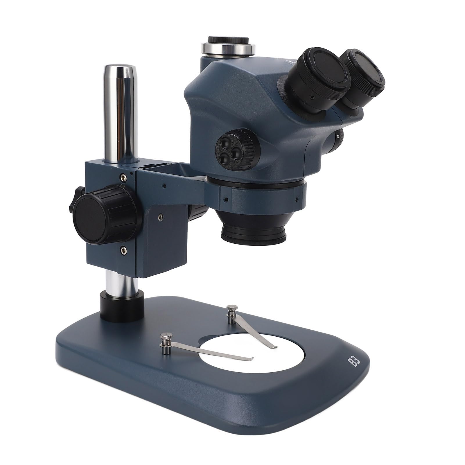 Microscopio Estéreo, Aumento de 7X a 50X, Vista de Campo Amplio, Inclinación de 45 Grados, Rotación de 360 ​​Grados, Microscopio Biológico con Ocular WF10X de 22 Mm y 0,5X 2X
