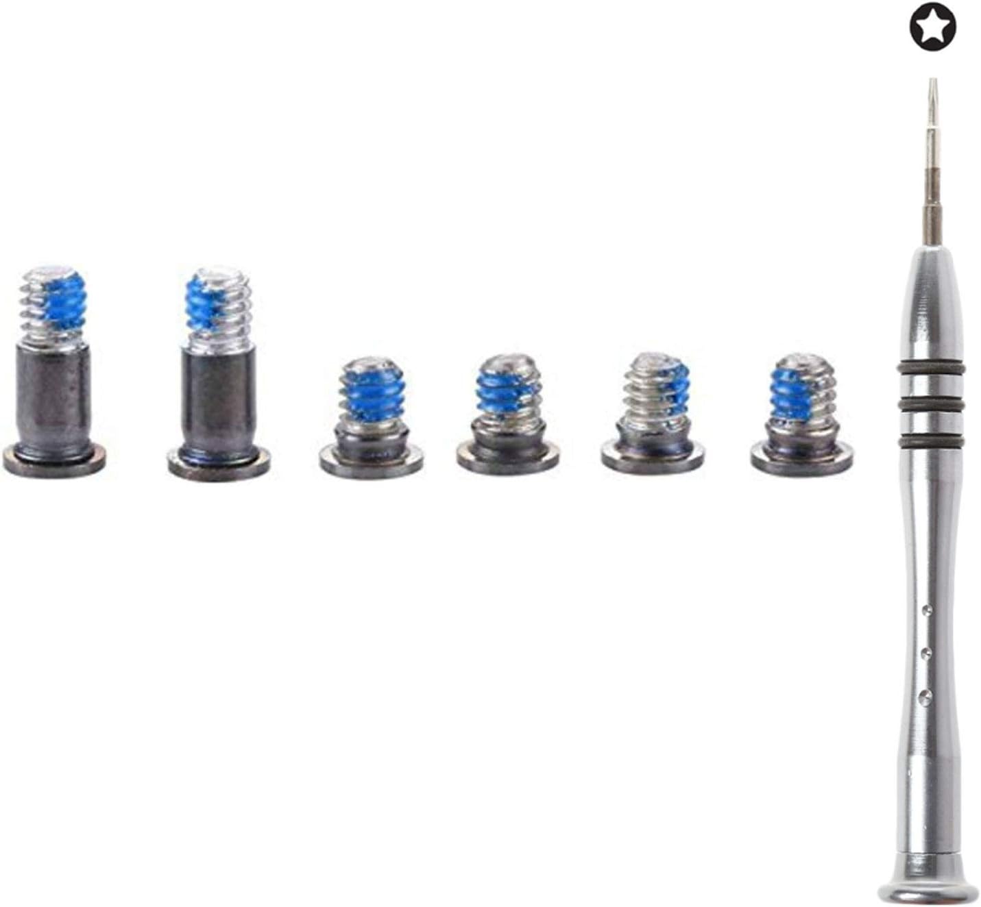 Replacement 6 Pcs Space Gray Bottom Case Replacement Screws & Pentalobe Screwdriver Kit for MacBook Pro 16-inch (A2141, 2019 Models)