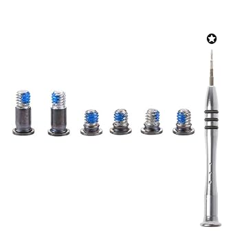 Replacement 6 Pcs Gray Bottom Case Screws & P5 Pentalobe Screwdriver Kit for MacBook Pro 13" A1706, A1989, A2251 2016-2020 Models