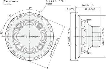 Pioneer TS-A300S4 1500 Watt 30 Cm Subwoofer