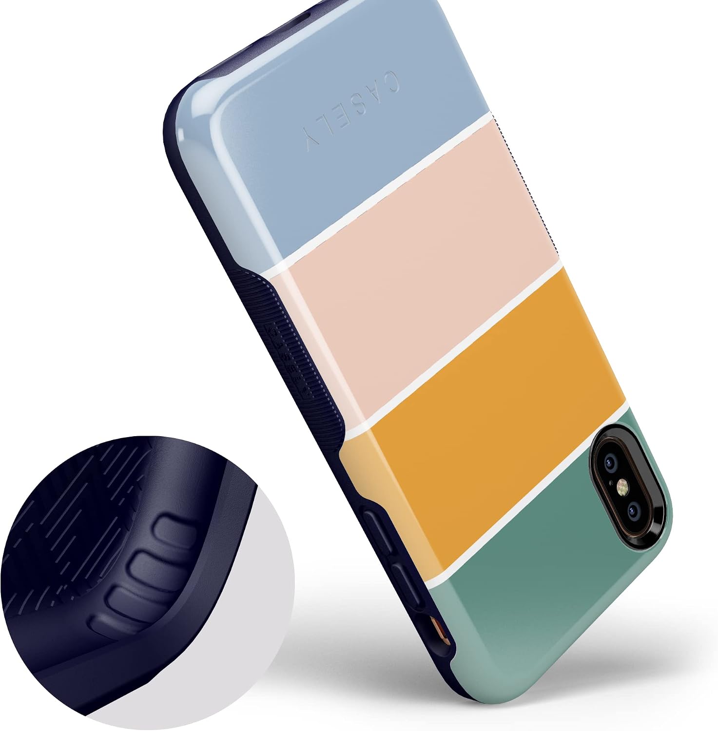 Casely iPhone Xs Max Case | Paint The Town | Colorblock Stripes | Bold Protective Design