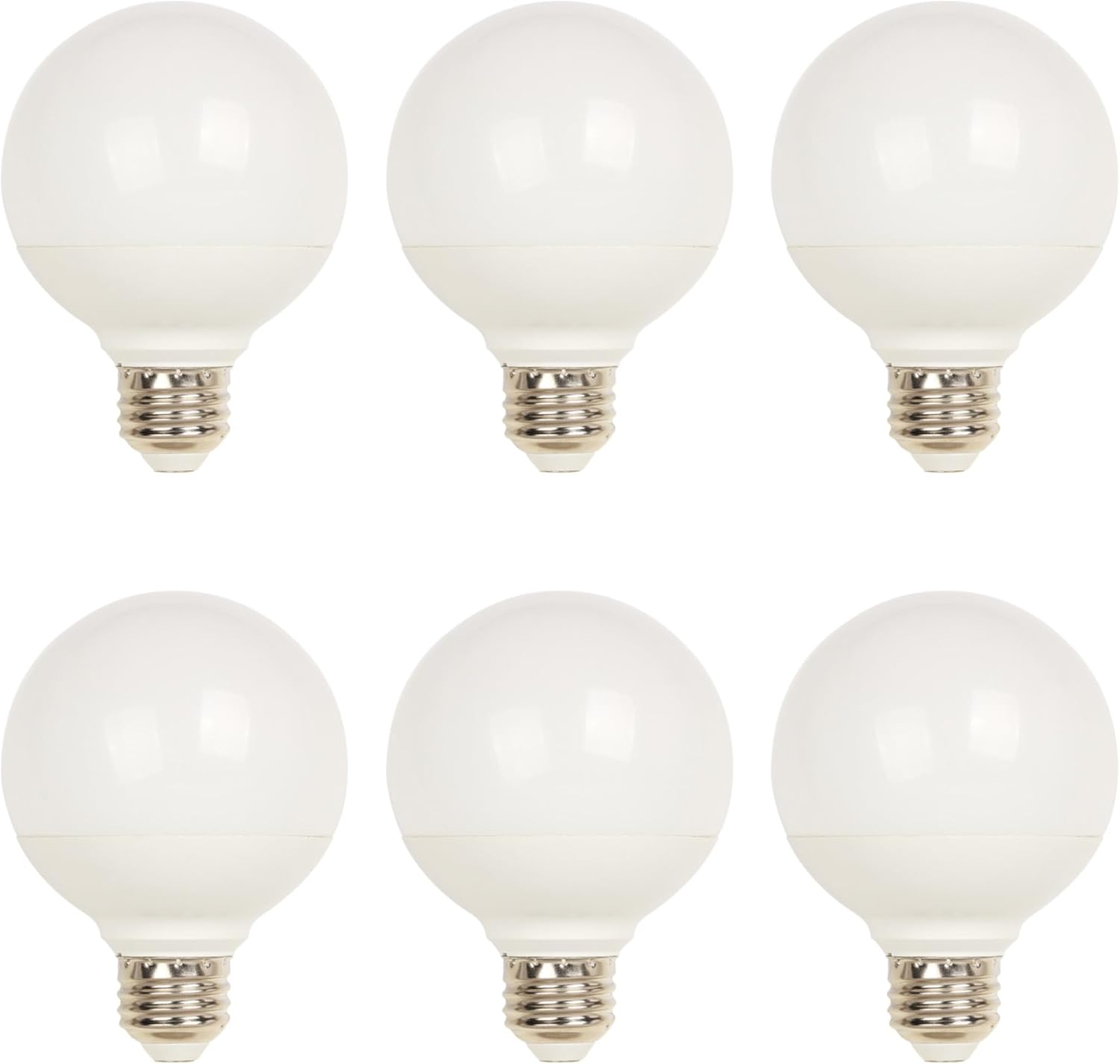 Westinghouse Lighting 5323020 6 Watt (75 Watt Equivalent) G25 Dimmable Bright White LED Light Bulb, Medium Base, 6 Count (Pack of 1)