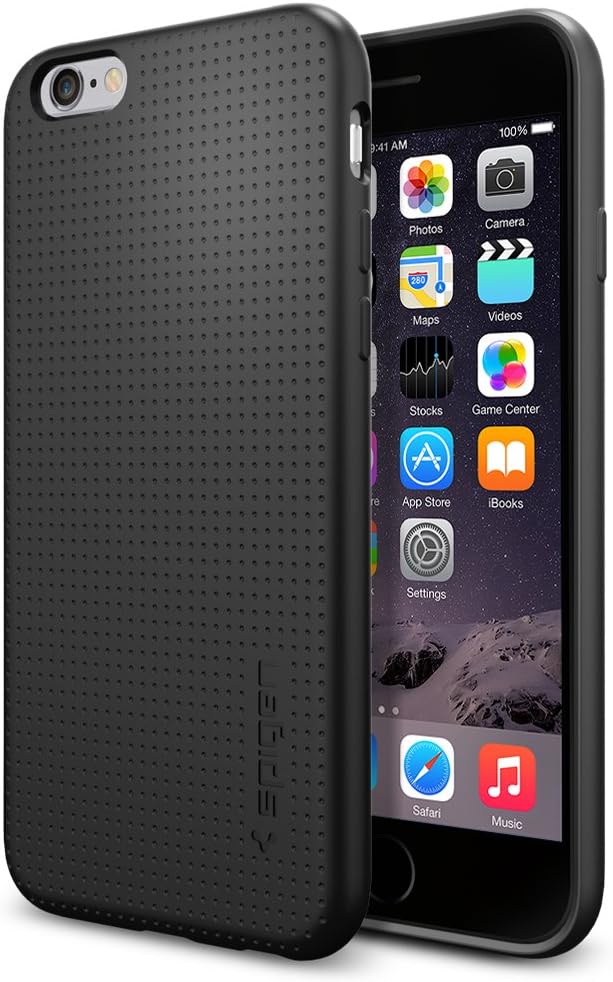 Spigen Liquid Air iPhone 6 Case with Durable Flex and Easy Grip Design for iPhone 6S / iPhone 6 - Black