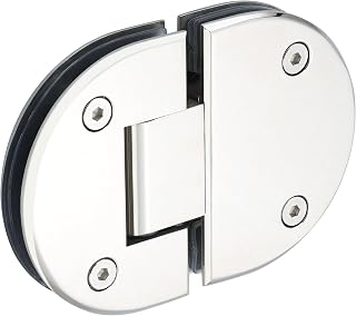 Alise Glass Shower Door Hinge,180° Double Hinges for Glass Doors,Chrome