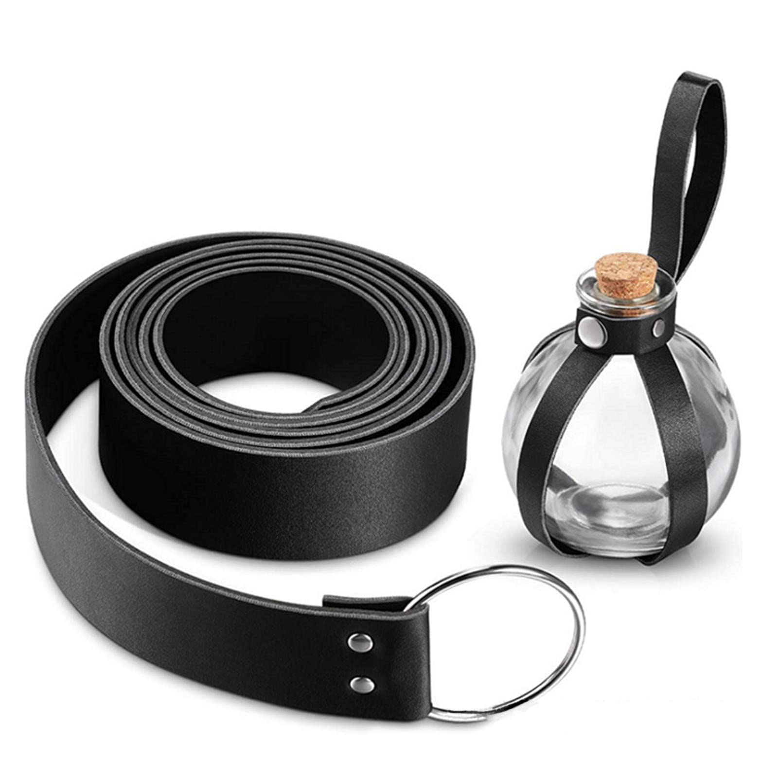 Adult Potion Bottles With Medieval Knight Belt Waist Belt Halloween Dresses Skirt Coat Waistband