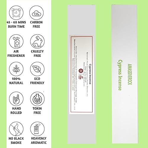 Miniatura 9 de AMASSIVEROCK Varillas de incienso de pera de ganso, incienso de sándalo, incienso de flores de ciruelo, incienso de Osmanthus, incienso de ciprés,