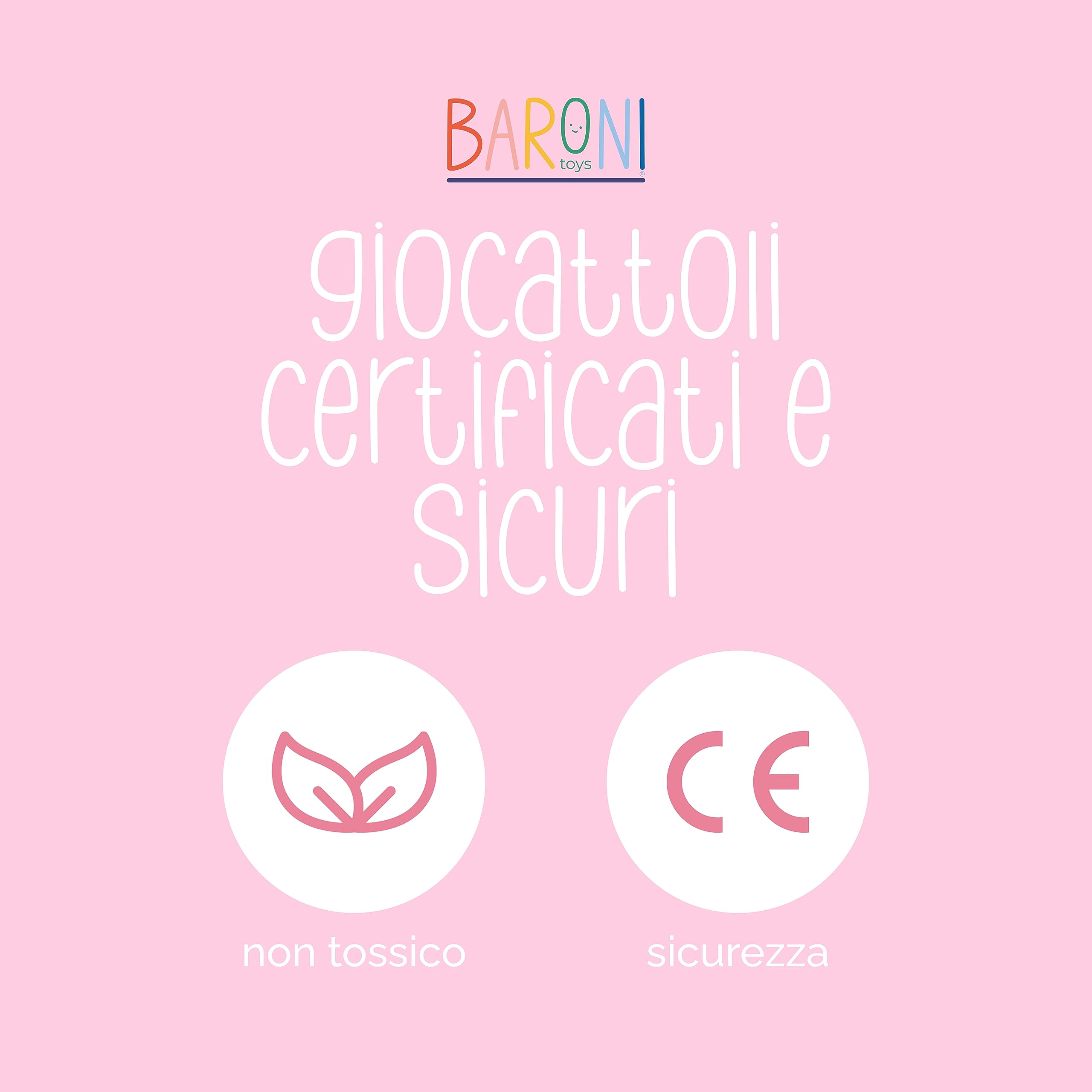 Baroni Toys Seggiolone per Bambola Giocattolo, Gioco Set Seggiolone Pappa, Giocare alle Mamme con Biberon Posate e Bavaglio, Seggiolone per Bambole, Gioco per Bambine 3 4 5 6 7 Anni