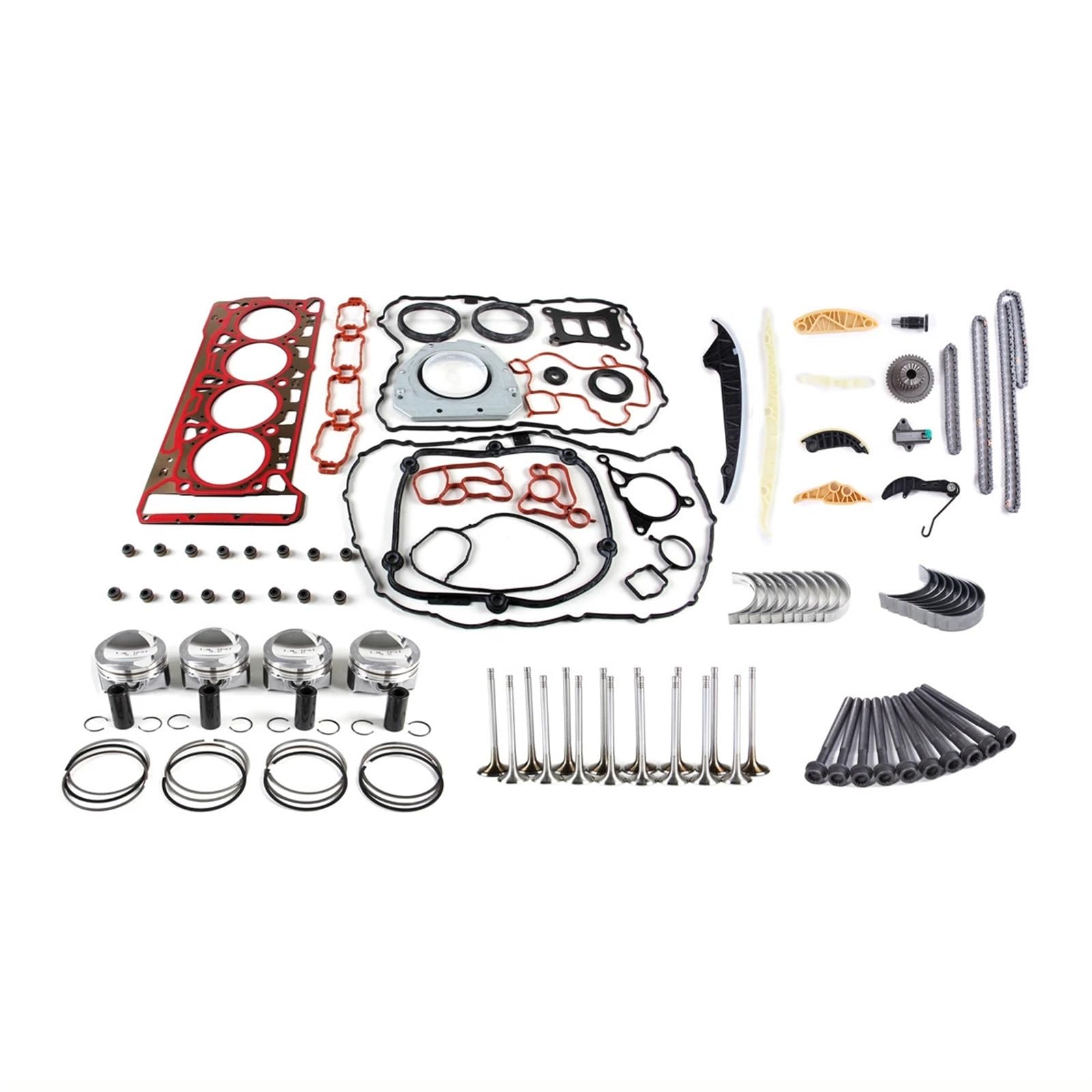 EA888 Gen3 1.8T 23MM Engine Gaskets Rebuilding & Piston Rings Kit Compatible with VW Passat Golf Compatible with Jetta CPKA CPRA CXBA CXBB 06L103383
