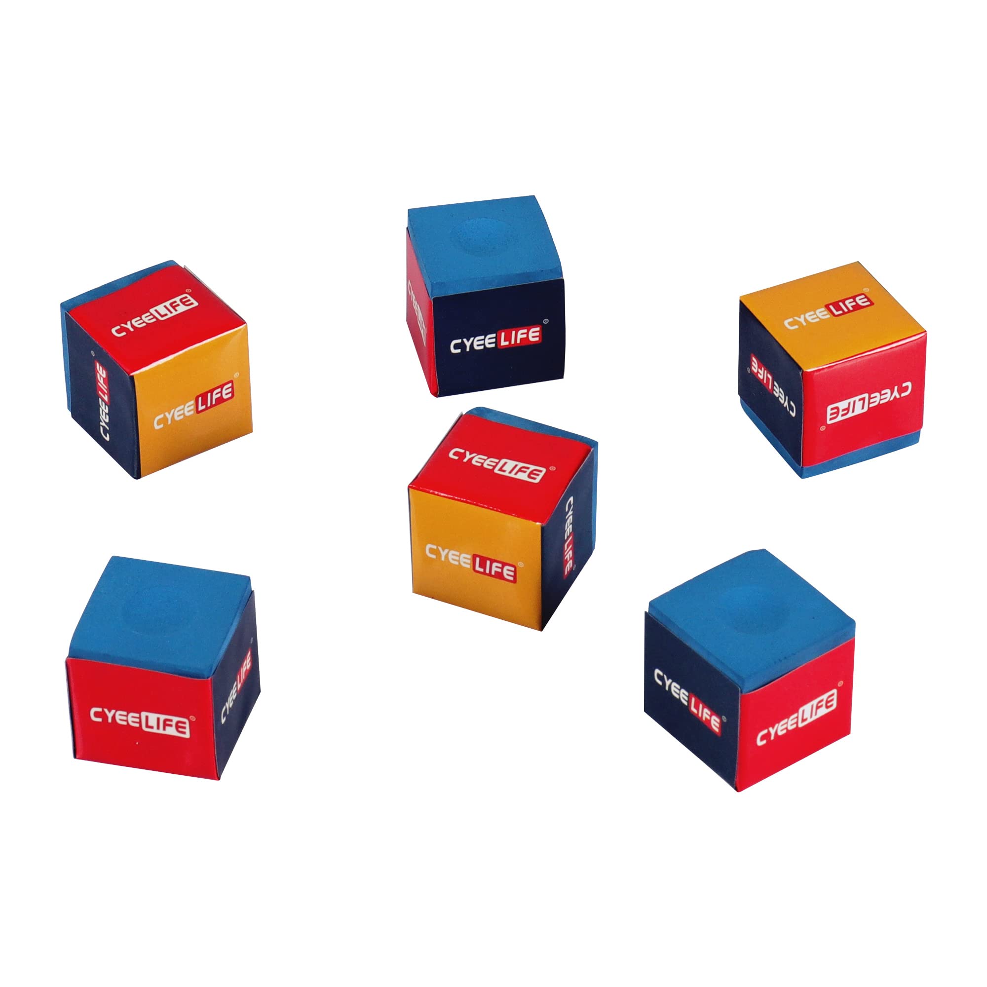 Set 6 Gessetti Blu Per Stecca Da Biliardo - Antiscivolo Per Snooker, Tornei E Gioco Professionale