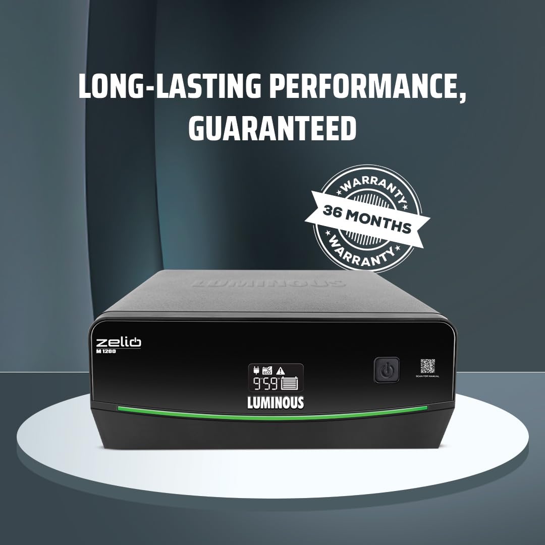 Luminous Zelio M 1200 Inverter with 36 Months Warranty badge