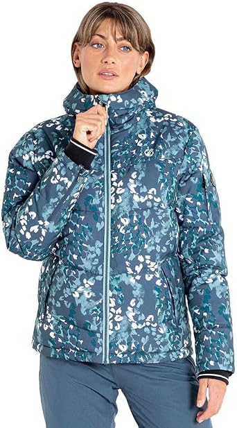 Dare 2b Womens/Ladies Verdict Animal Print Insulated Hooded Ski Jacket 4 US Canton Green