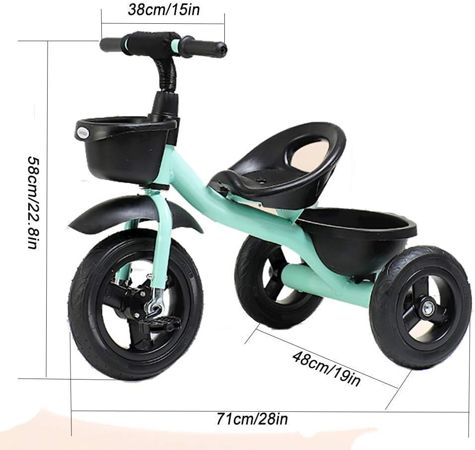 Tricycle Trike - BlueKids Tricycle for 2-6 Years Old, Kids with Adjustable Handlebars and Seat for Toddlers/Children/Boys/Girls