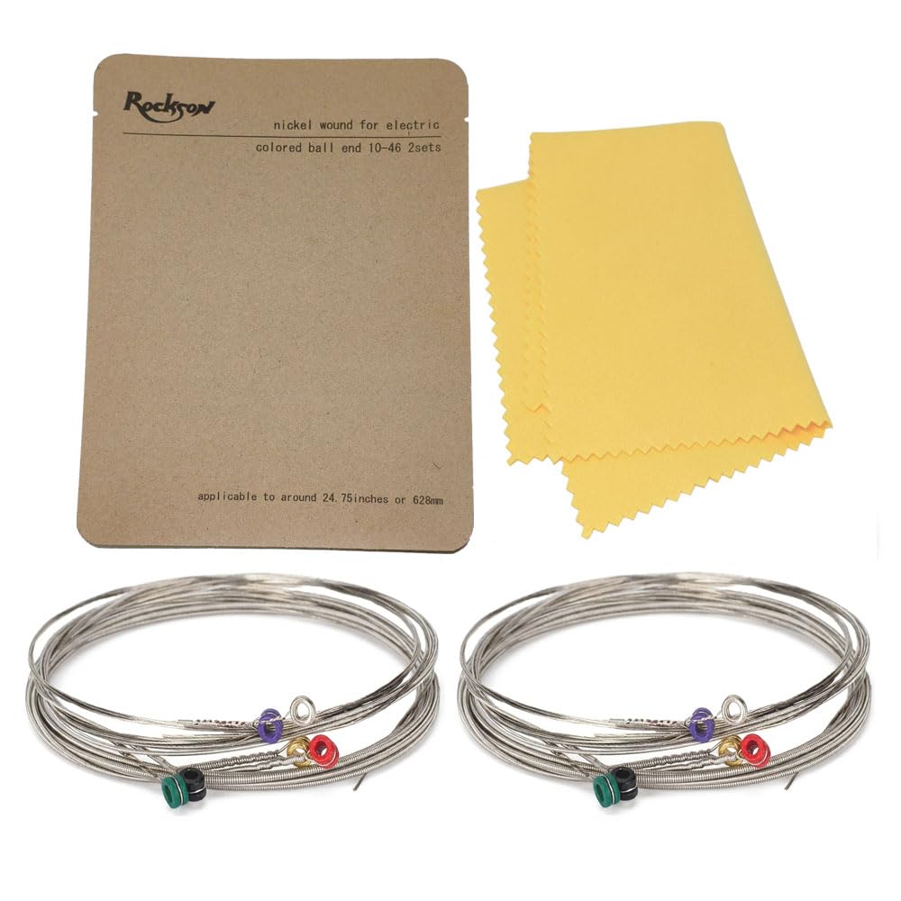 Amazon.co.jp: rockson エレキギター 弦 10-46 2set ニッケル レス