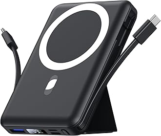 Azmuth for Magsafe Battery Pack, 10000mAh Magnetic Power Bank 22.5W PD Fast Charging with LED Display Wireless Portable Charger for Magsafe with Stand for iPhone 17/16/15/14/13/12/Pro/Pro MaxGlobal Recycled StandardGlobal Recycled StandardGlobal Recycled Standard