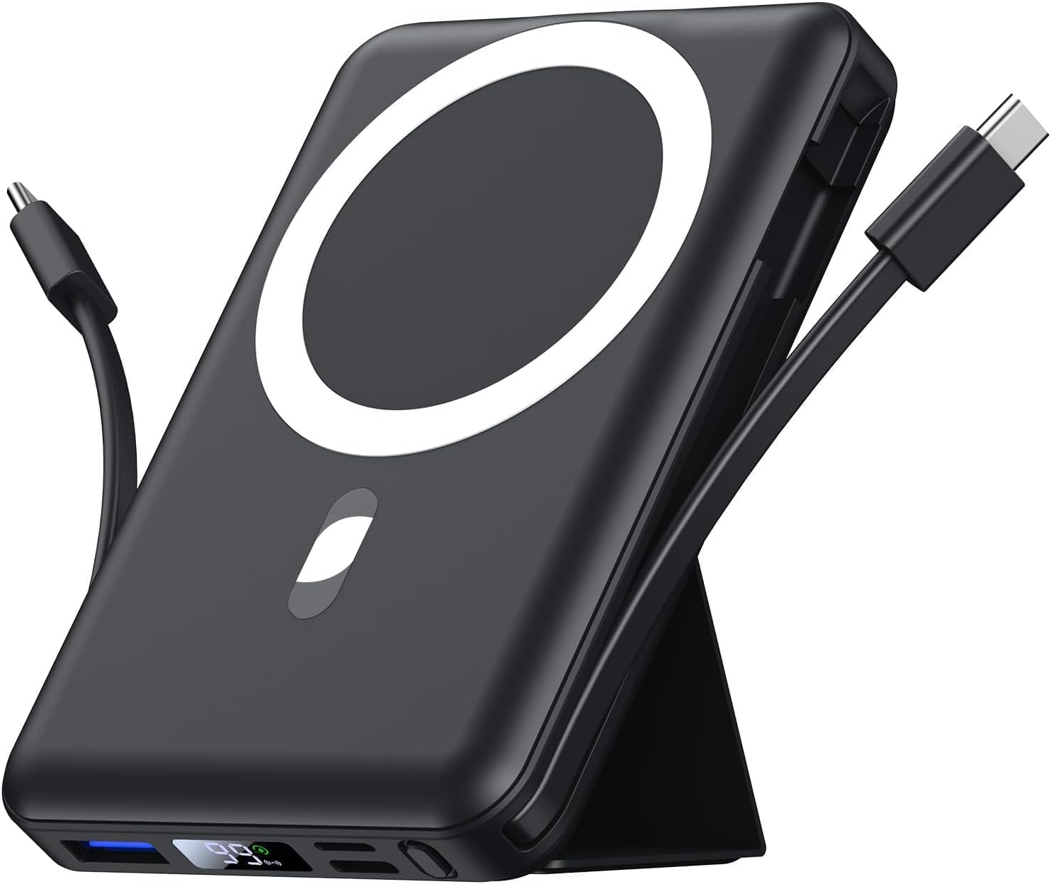 Azmuth for Magsafe Battery Pack, 10000mAh Magnetic Power Bank 22.5W PD Fast Charging with LED Display Wireless Portable Charger for Magsafe with Stand for iPhone 17/16/15/14/13/12/Pro/Pro MaxGlobal Recycled StandardGlobal Recycled StandardGlobal Recycled Standard