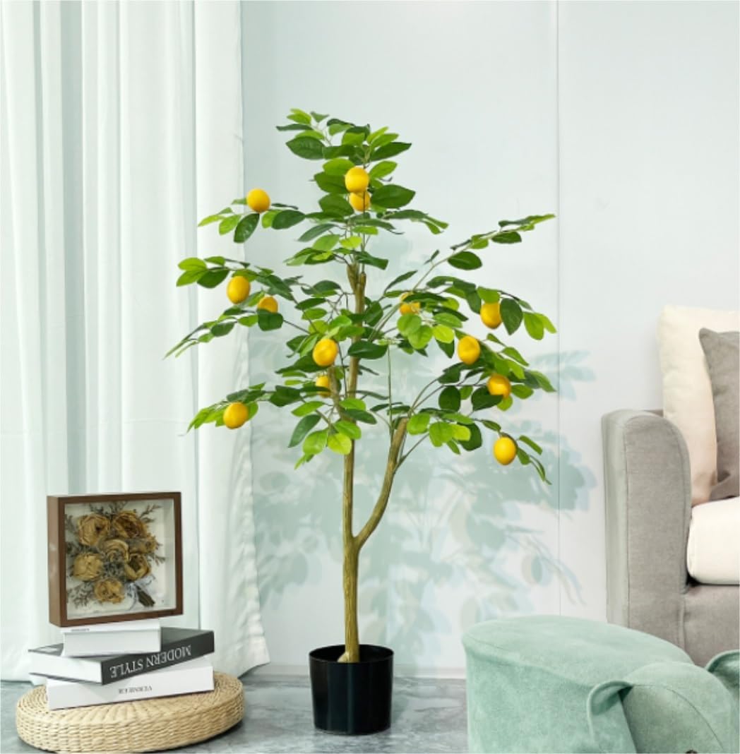 Amazon｜フェイクグリーン 観覧植物 人工レモンの木 背の高い