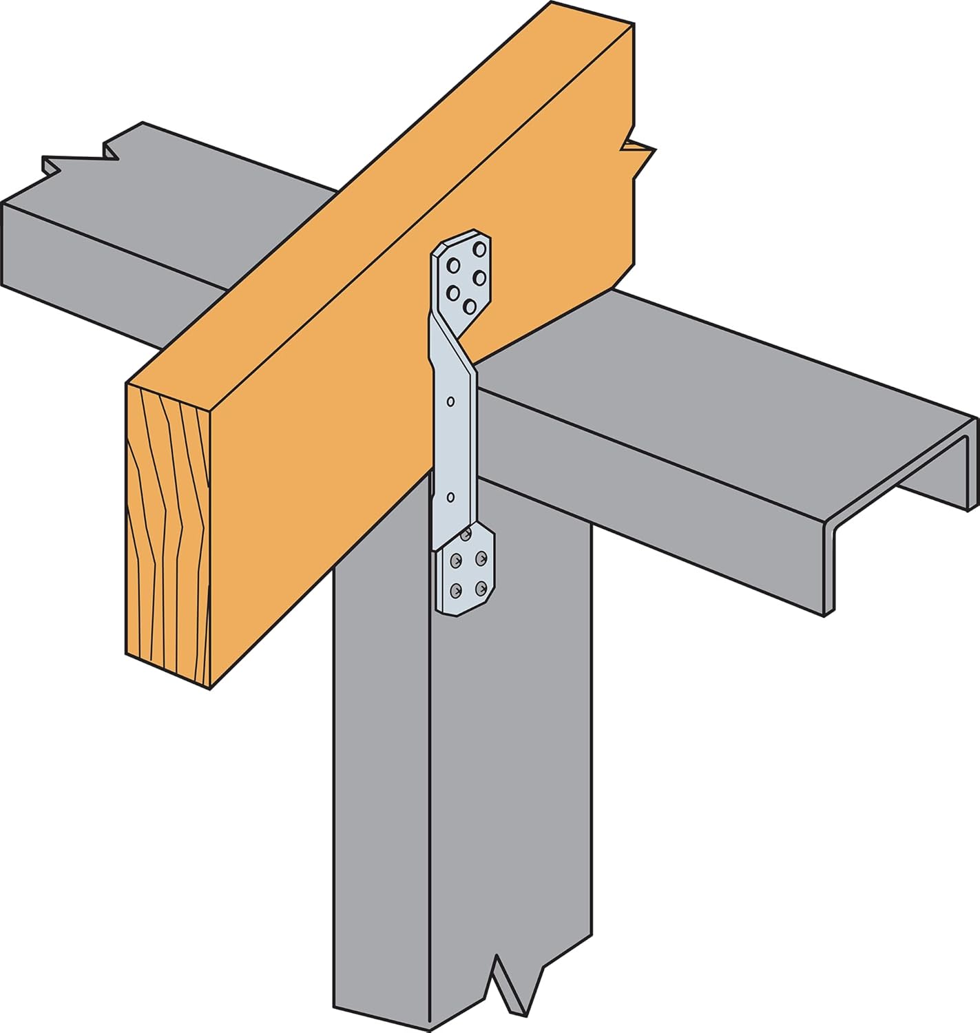 Simpson Strong-Tie H2A H2A 18-Gauge Galvanized Hurricane Tie (Pack of 100)