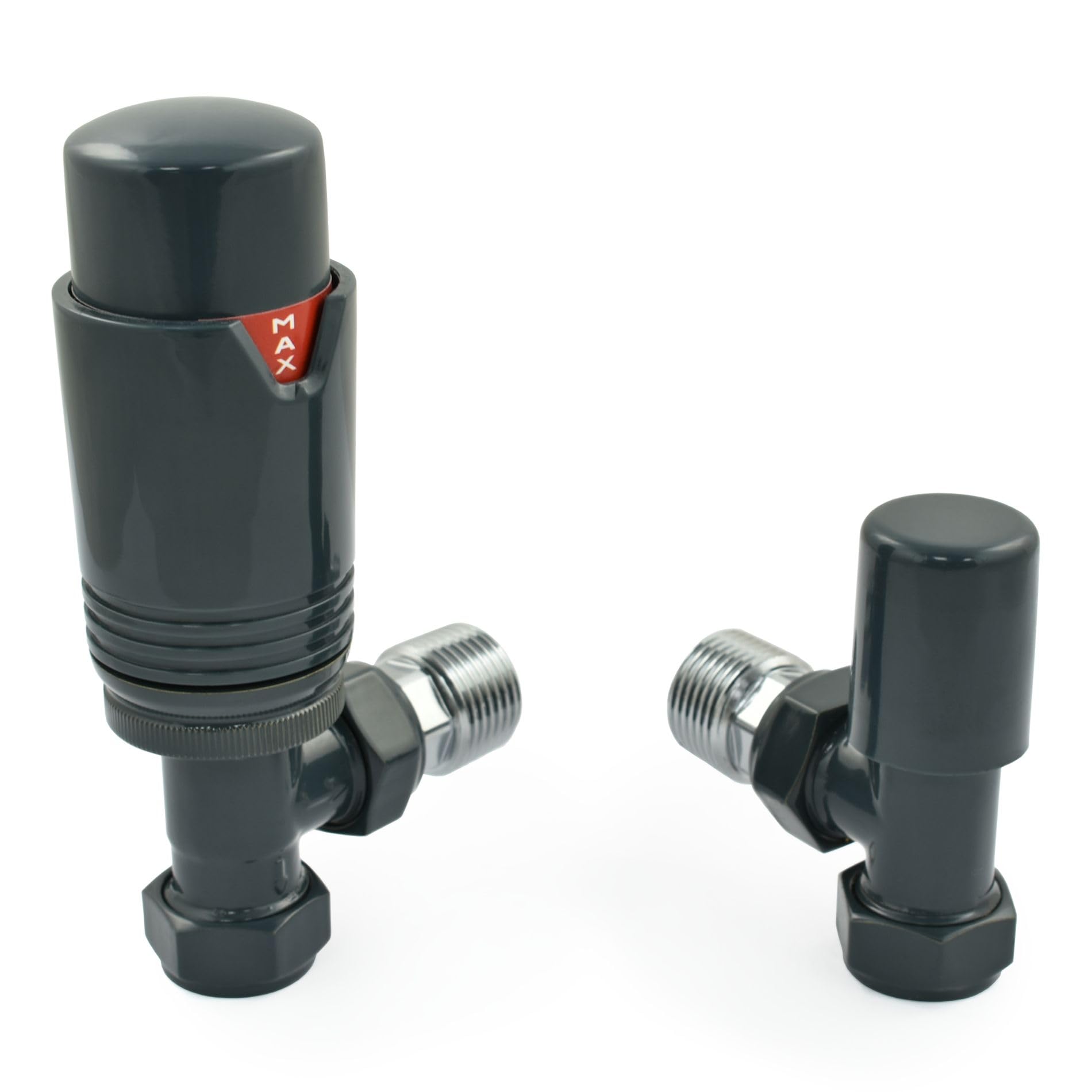 Thermostatic Radiator Valve Angled TRV - Style (All Anthracite) - Image 2