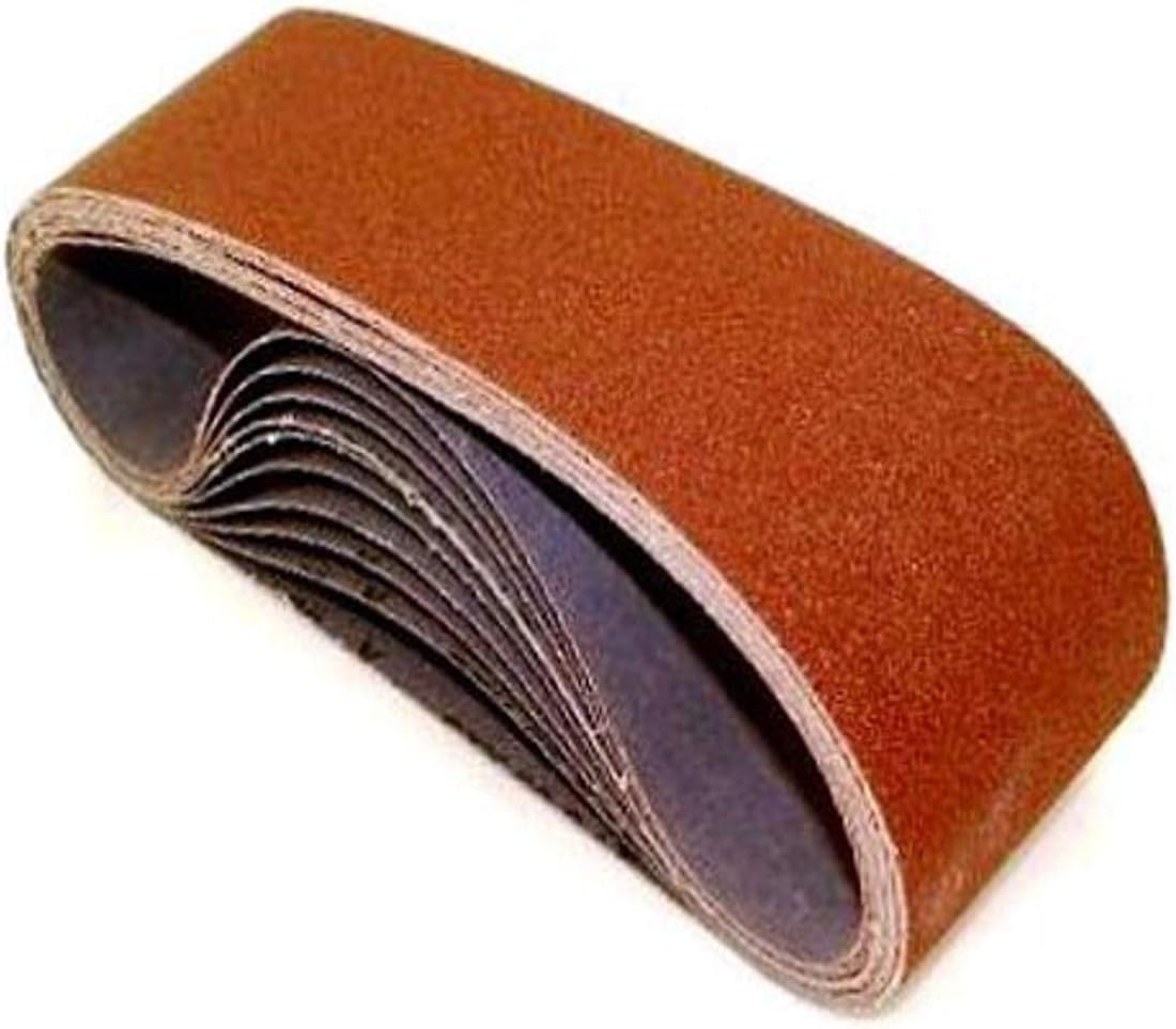 Sait 60666 Closed Coat Aluminum Oxide 4-Inch x 36-Inch LA-X 80 Grit Sanding Belt, 10-Pack