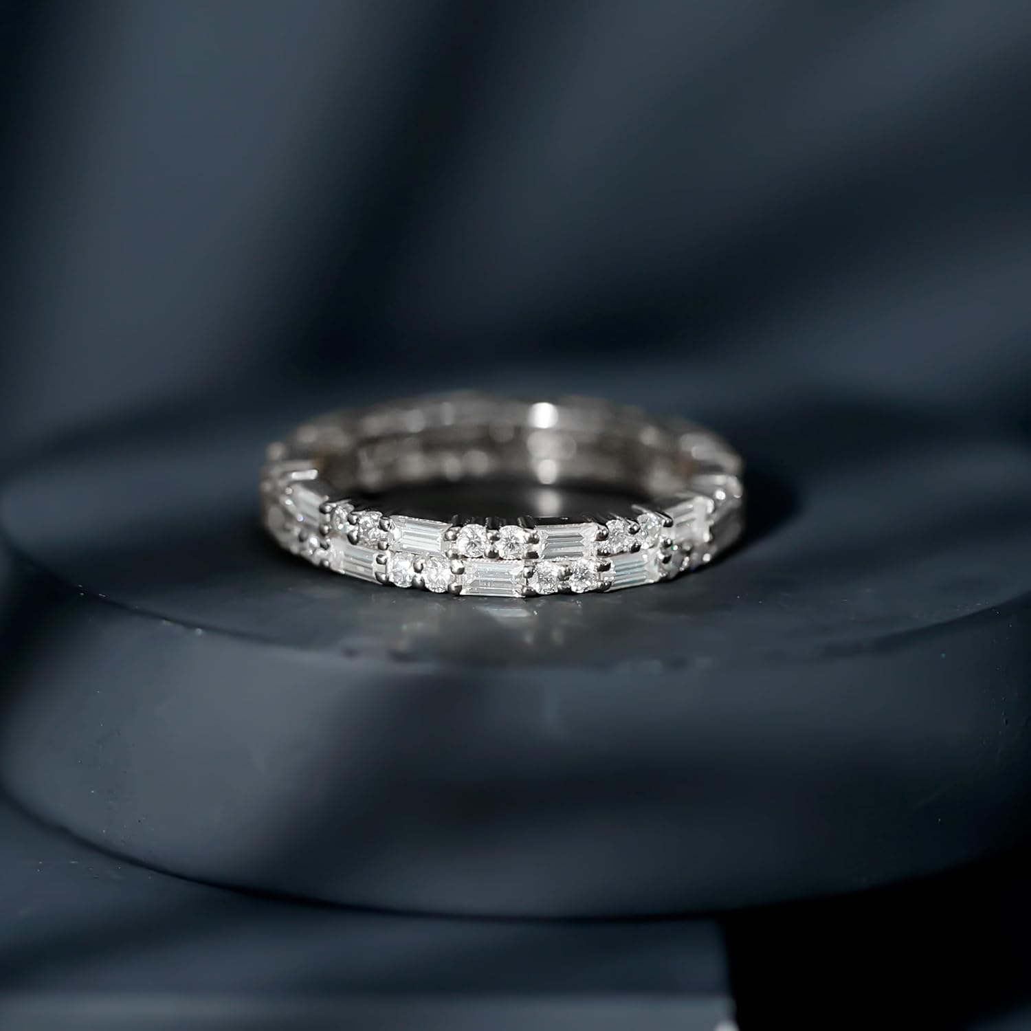 Certified Moissanite Full Eternity Ring For Women, D-Vs1 Quality, Moissanite Wedding Band - Ideal For Gift