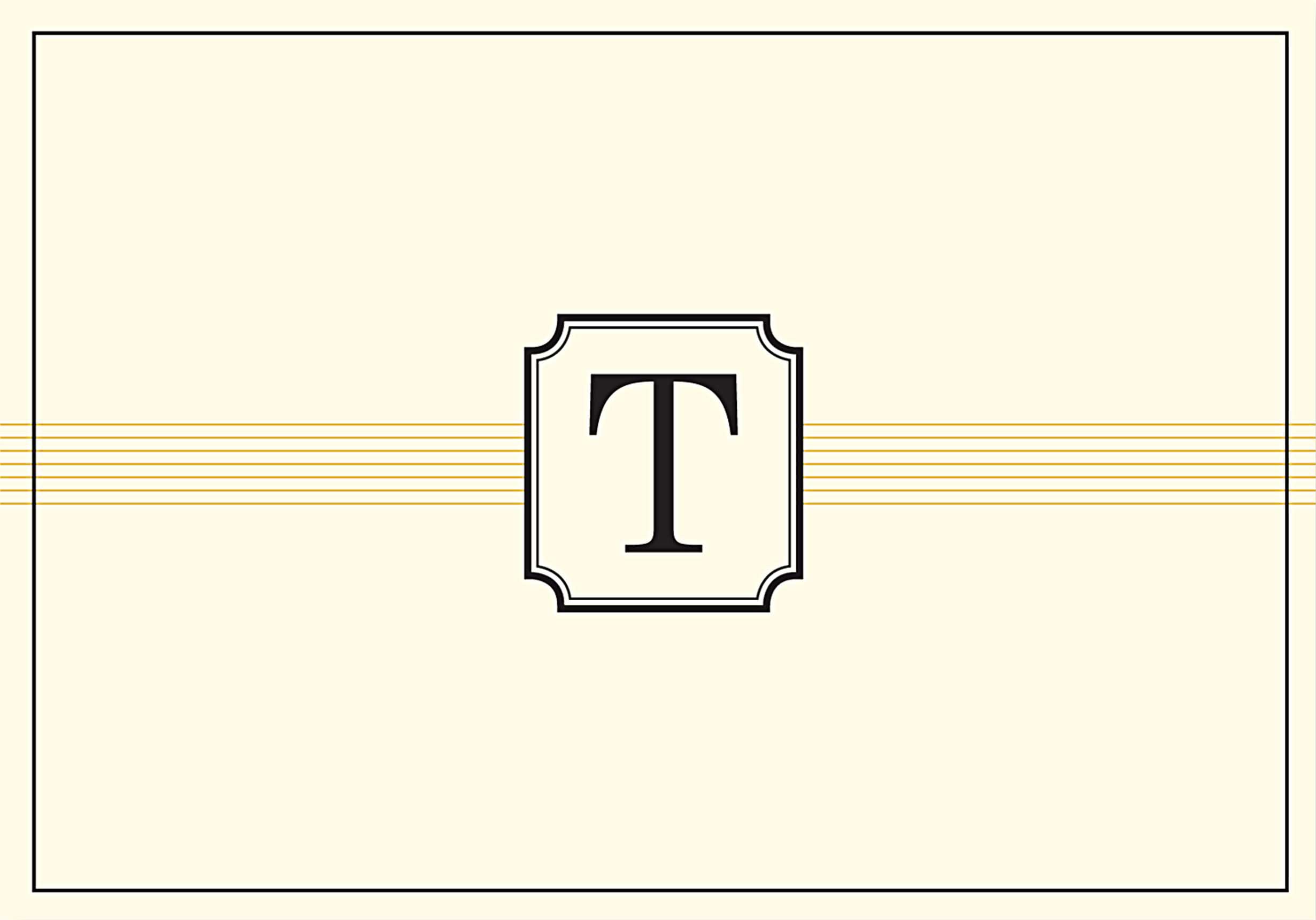 Monogram Note Cards - T : Sublimer vos mots doux au quotidien