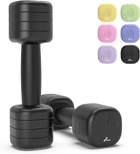 Sportneer Verstellbare Hanteln Frauen Set – Kurzhanteln 2er Set (je 1–2,5 kg Gewichte) mit rutschfestem TPU-Griff, 4-in-1 Hanteln Set für Fitnessgeräte für Zuhause, Home Gym & Krafttraining