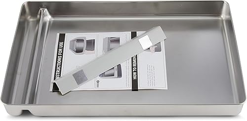 Bandeja de arena reutilizable de acero inoxidable compatible con cajas de arena autolimpiantes para gatos sin cuchara Petsafe Nunca absorbe olores,