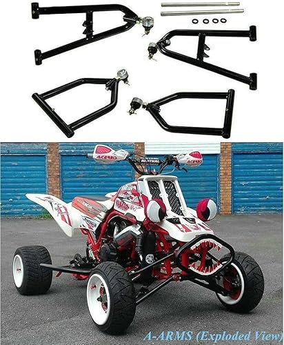 Miniatura 3 de Para Yamaha Banshee 350 YFZ 350 1987-2006 Brazos A ajustables superiores e inferiores+2 +1